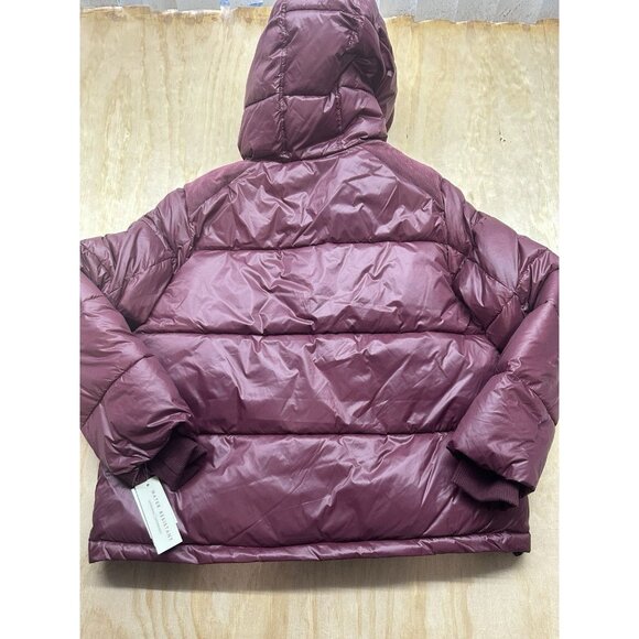Koolaburra By UGG Corduroy Nylon Mid Weight Puffer Jacket Wine Color XL NWTs - Picture 6 of 8